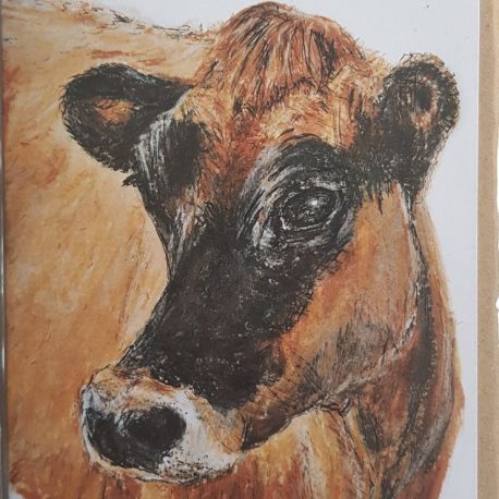 Jersey cow card and brown envelope