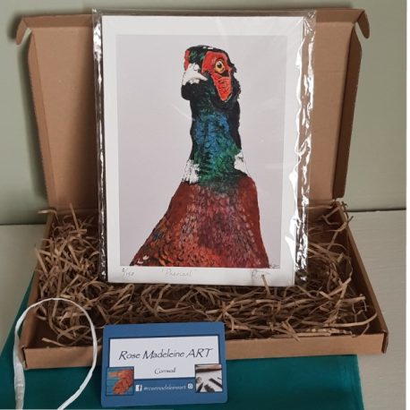 Pheasant print in gift box