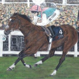 Frankel racehorse greetings card